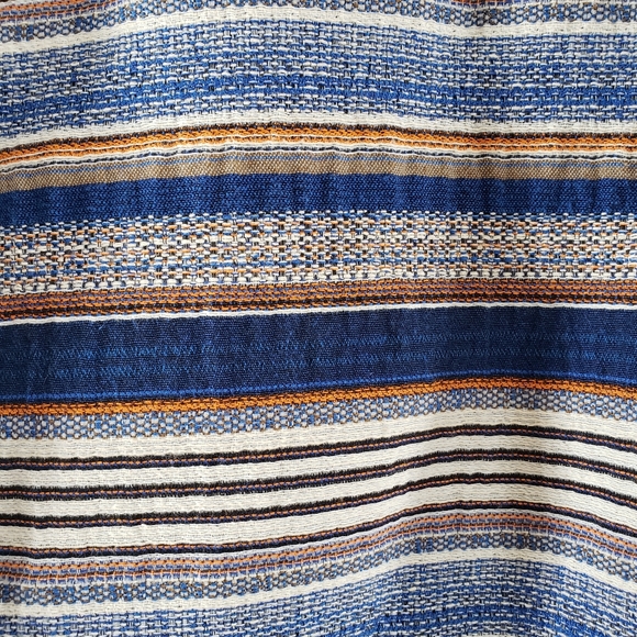 VGUC Karen Kane Pacific Sunrise Jacquard Tapestry Cropped Jacket Blue Size S - Picture 11 of 13